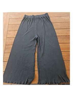Hackwith Design House Extra Wide-Leg Rib Pant Size 2 (18w-20w)